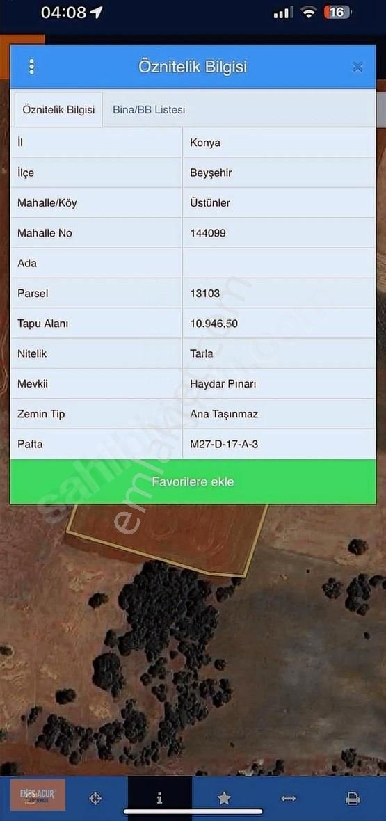 Enes Acur'dan Beyşehir Üstünlerde Anayola Yakın 10.946 M2 Tarla