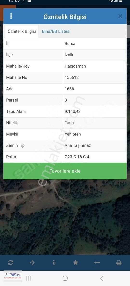 İznik Hacıosman Mahallesinde Yatırımlık Doğa Manzaralı