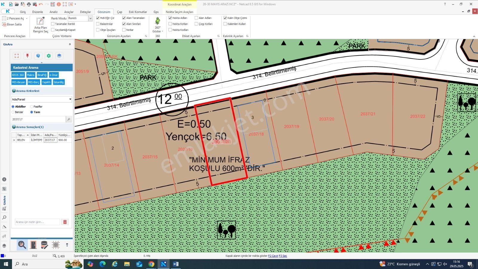 Akra Gayrimenkul'den İlimtepe Mahallesinde Villa İmarlı Satılık Arsa
