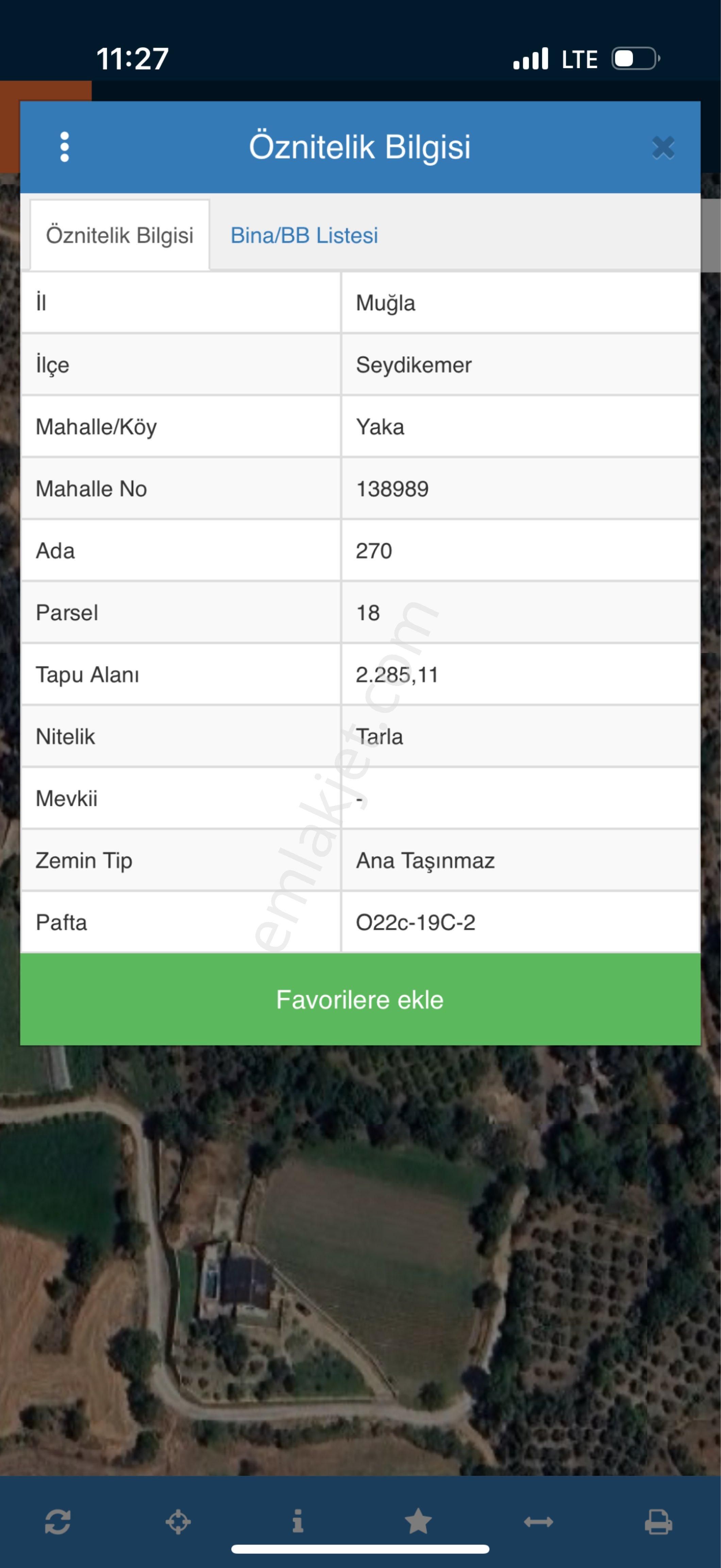 Muğla Seydikemerde Satılık 2285m2 Müstakil Tapulu Tarla