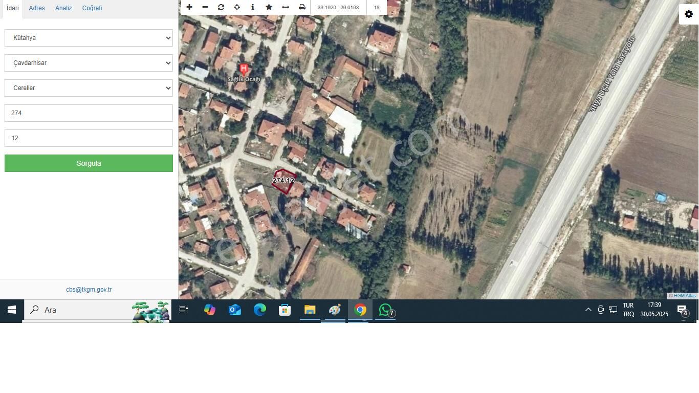 Pay'dan Çavdarhisarda Satılık Fırsat Arsa