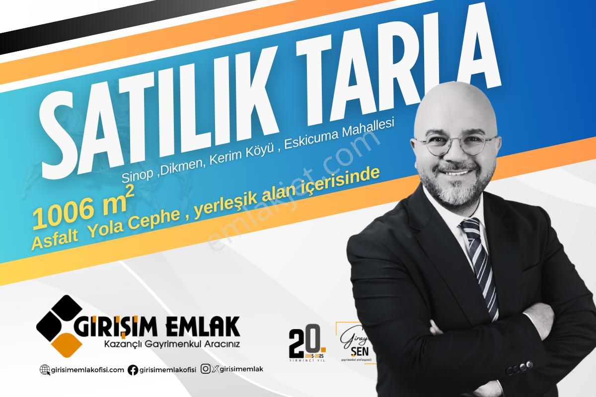 Asfalt Yola Cephe Yerleşik Alanda 1006 M2 Tarla