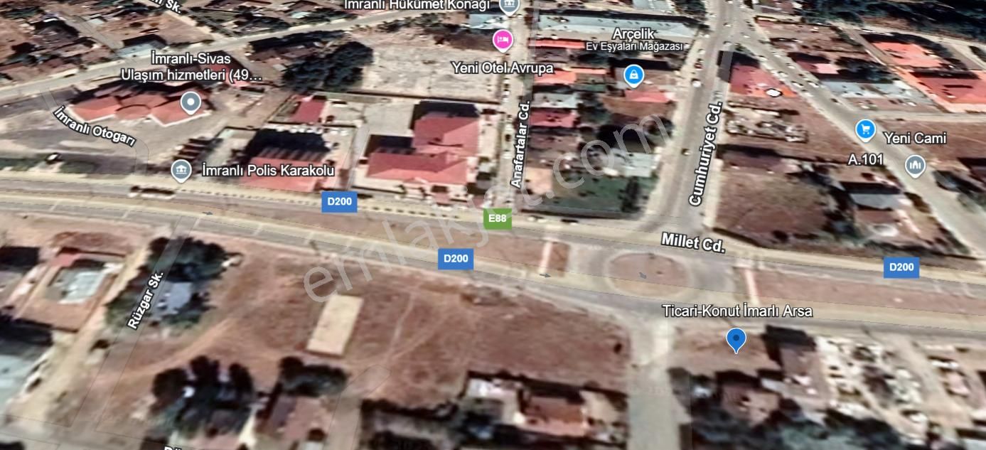 Sivas Satılık Arsa- İmranlı Karşıyaka Mah. Ticari-konut