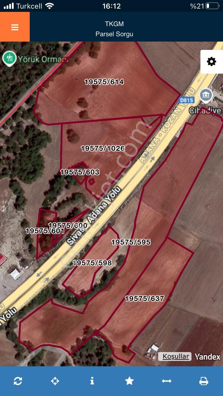 Mustafalar Köyü Kozan Yolu Üzeri Her Bütçeye Uygun 8 Ayrı Parselde Bulunan Hisselerimiz Satılıktır