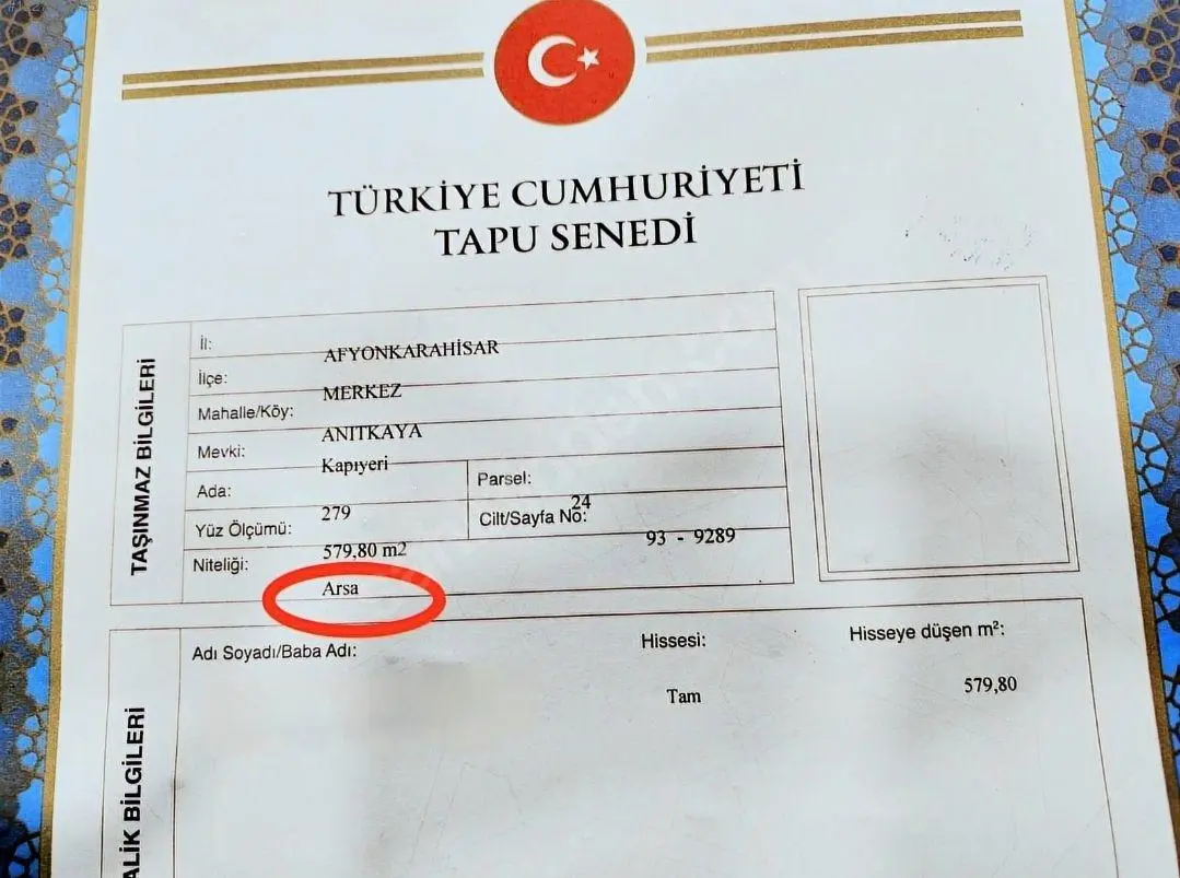 500 Bine Satılık İmarlı Arsa - Görsel 3