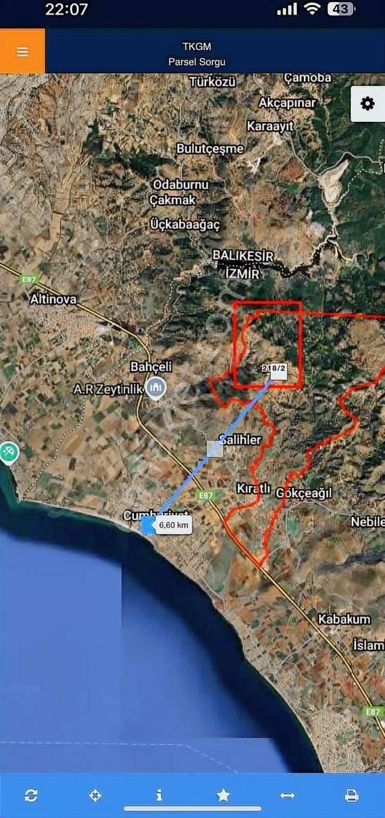 İzmir Dikili Kıratlı Da Kelepir Arazi