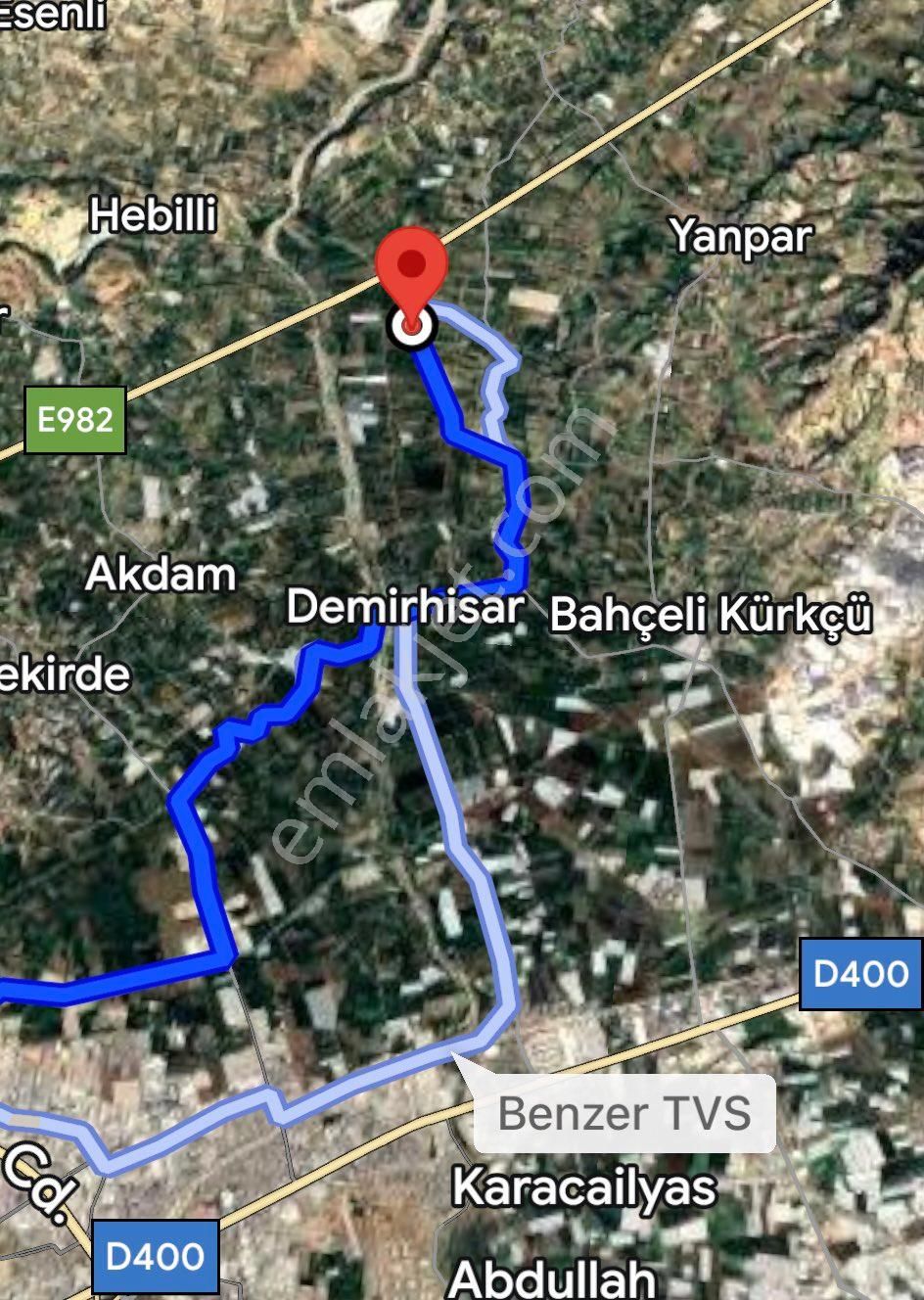 Yanpar Demırhısar Mahallesi Satılık Tarla