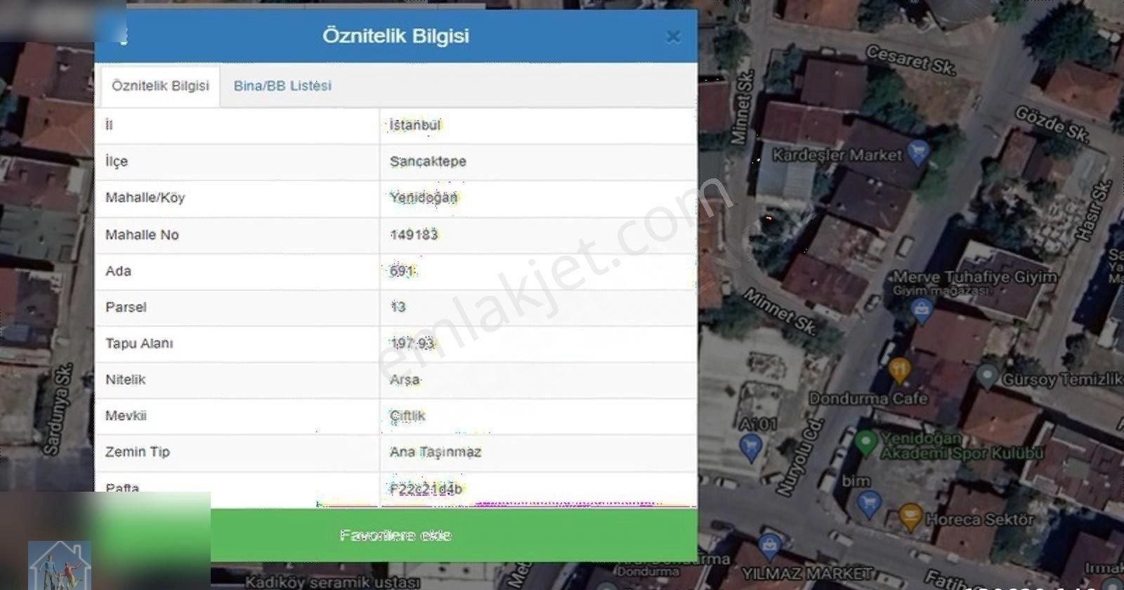 Sancaktepe Yenidoğanda Satılık Arsa