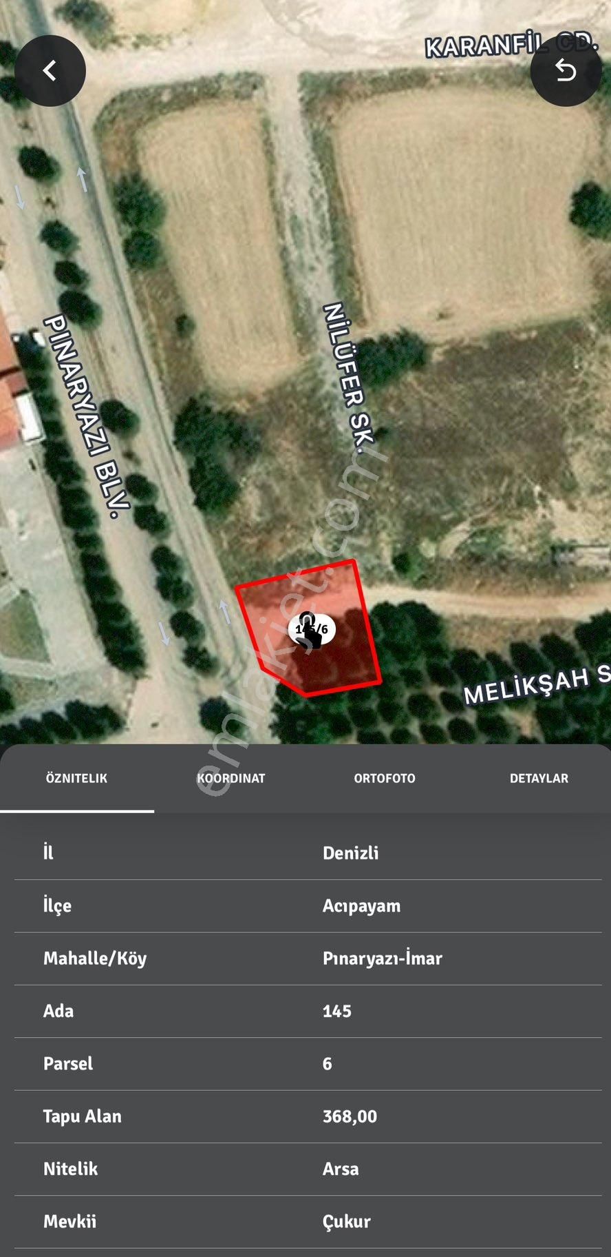 Denizli Acıpayamda Satılık Arsa