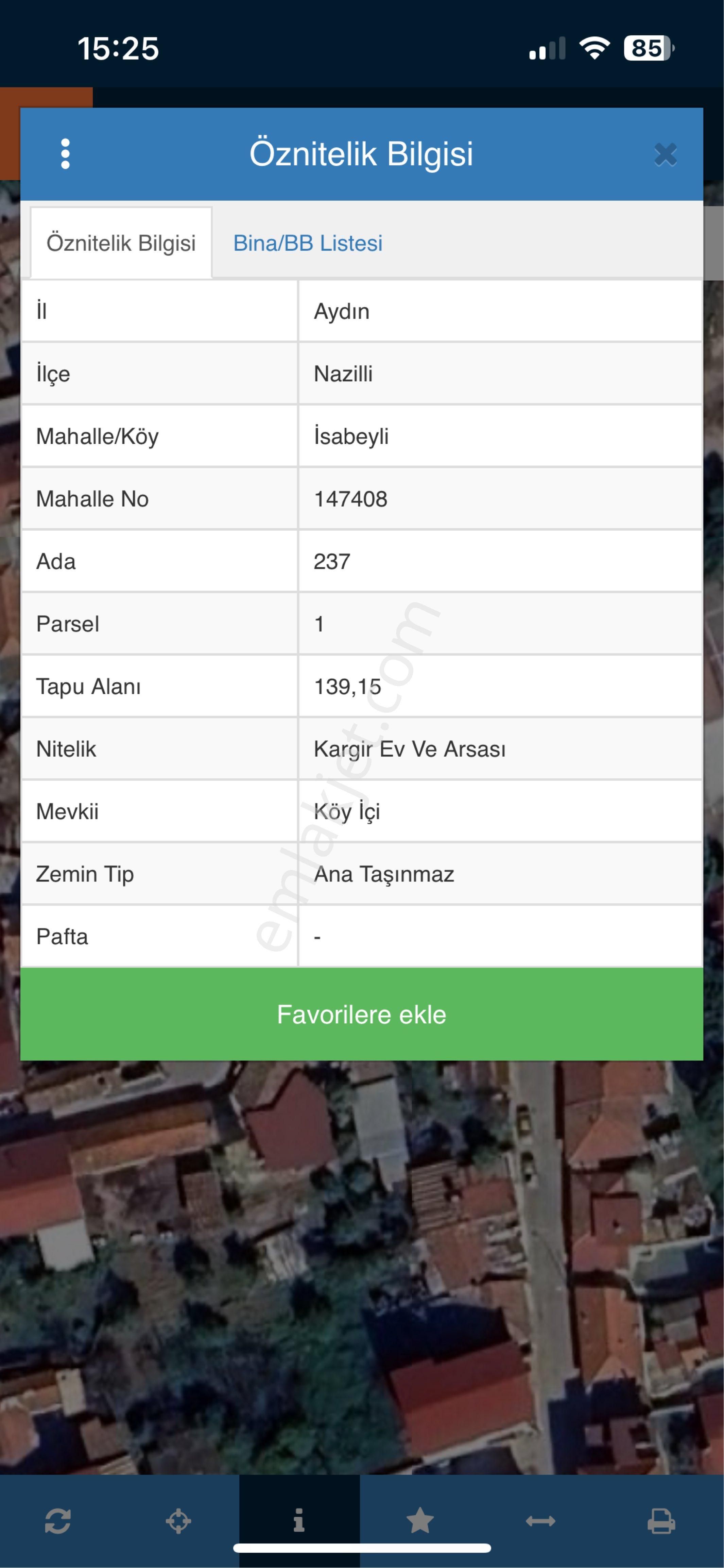 Miray Emlaktan Nazilli İsabeyli Mahallesinde Satılık İmarlı Arsa