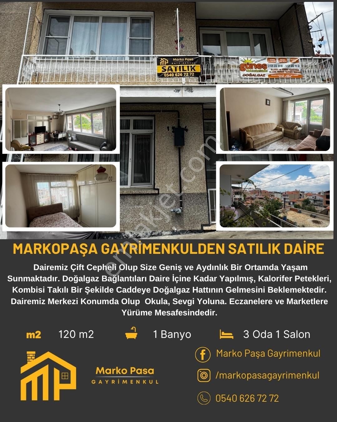 Markopaşa Gayrimenkulden Soğuksu Mahallesinde Satılık 3+1 Daire