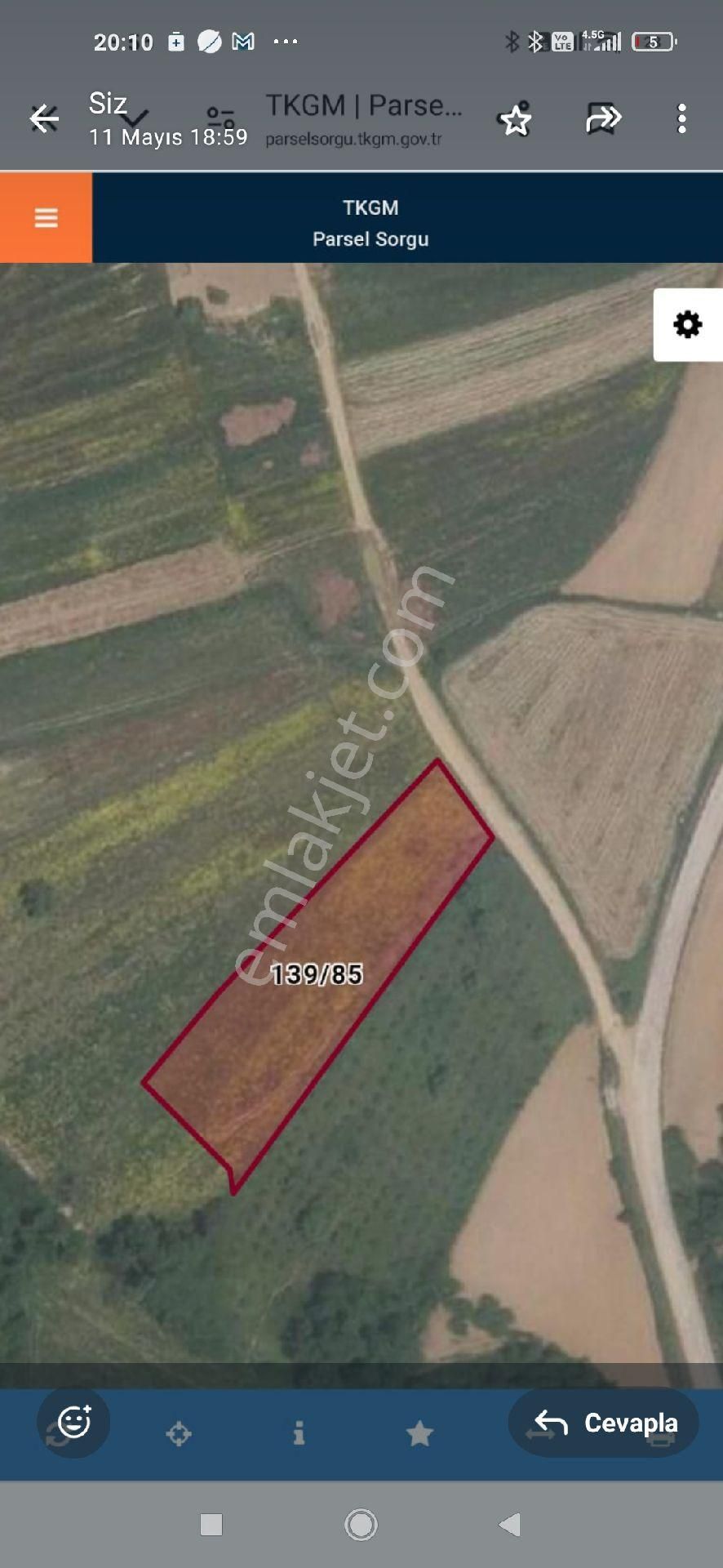 Kocaeli Kandirada Resmi Yola Cepe Acil Satılik Arsa
