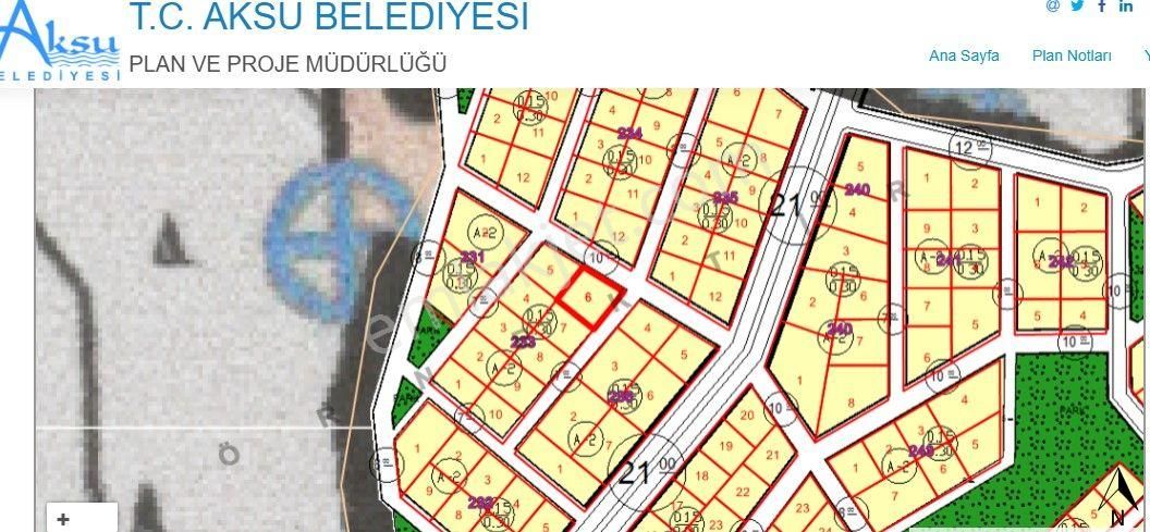 Antalya Aksu Satılık 453 M2 İmarlı Arsa.. Emsallerinden Hesaplı Bir Arazi