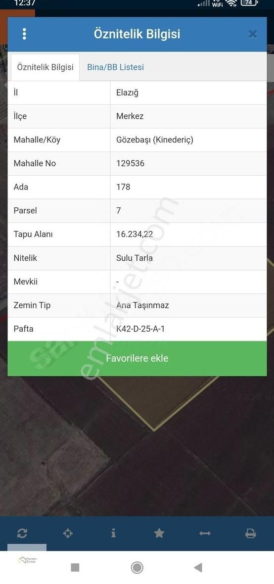 [hg] Gözebaşı ( Kinederiç ) Köyünde Satılık Sulu Tarla