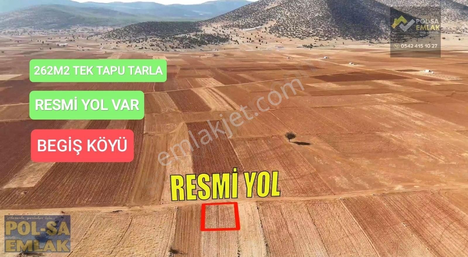 Korkuteli Begiş De Satılık 262m2 Tarla Resmi Yolu Var
