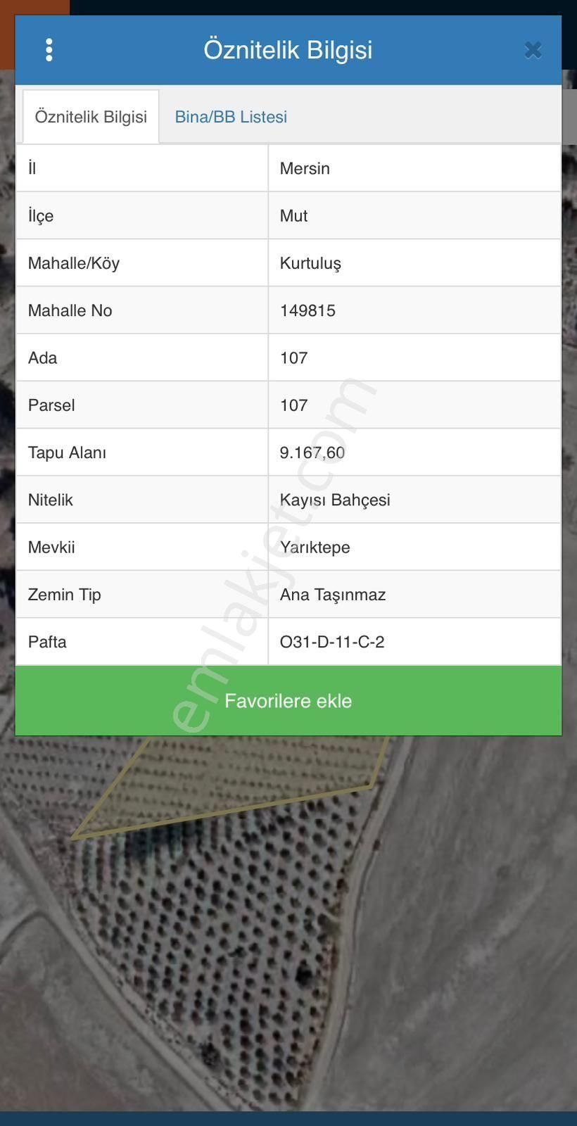 Kurtuluş Mahallesi Yol Su Sorunu Olmayan Kayısı Bahçesi Satılık - Görsel 2