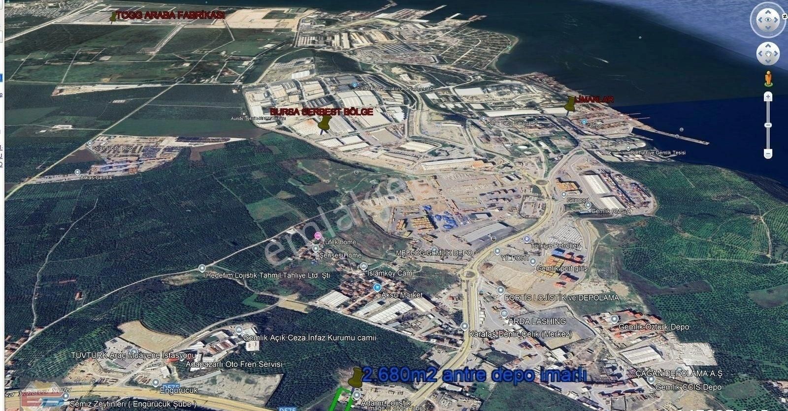 Gemlik Sanayi ,limanlar Ve Serbest Bölge Mevkiinde Antre Depo Ve Depolama İmarlı Arsa - Görsel 10