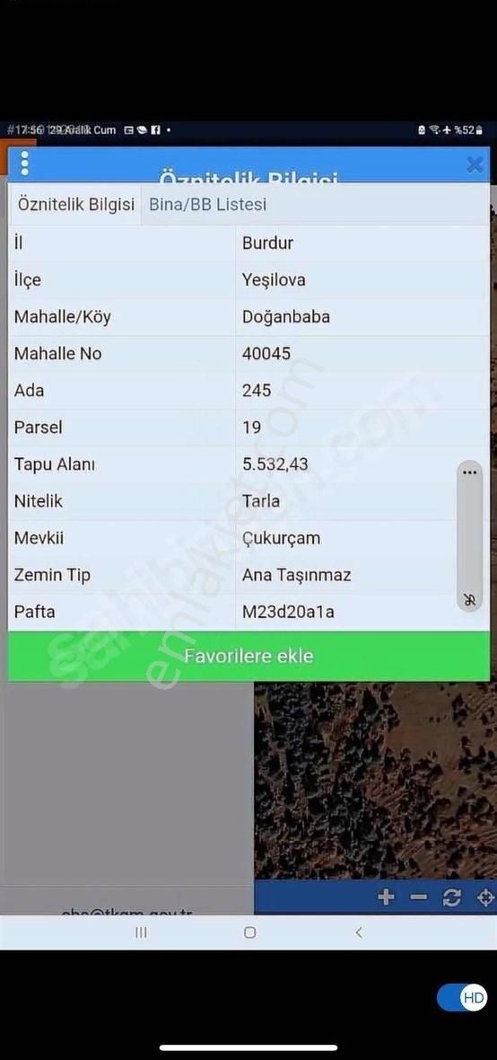 Salda Gölü 5143 M2 Arsamı Acil Satıyorum Detaylar Açıklamada