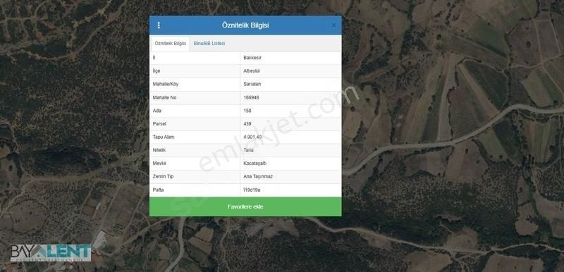 Bay-lent Emlak'tan Altıeylül Sarıalan Da Satılık Tarla