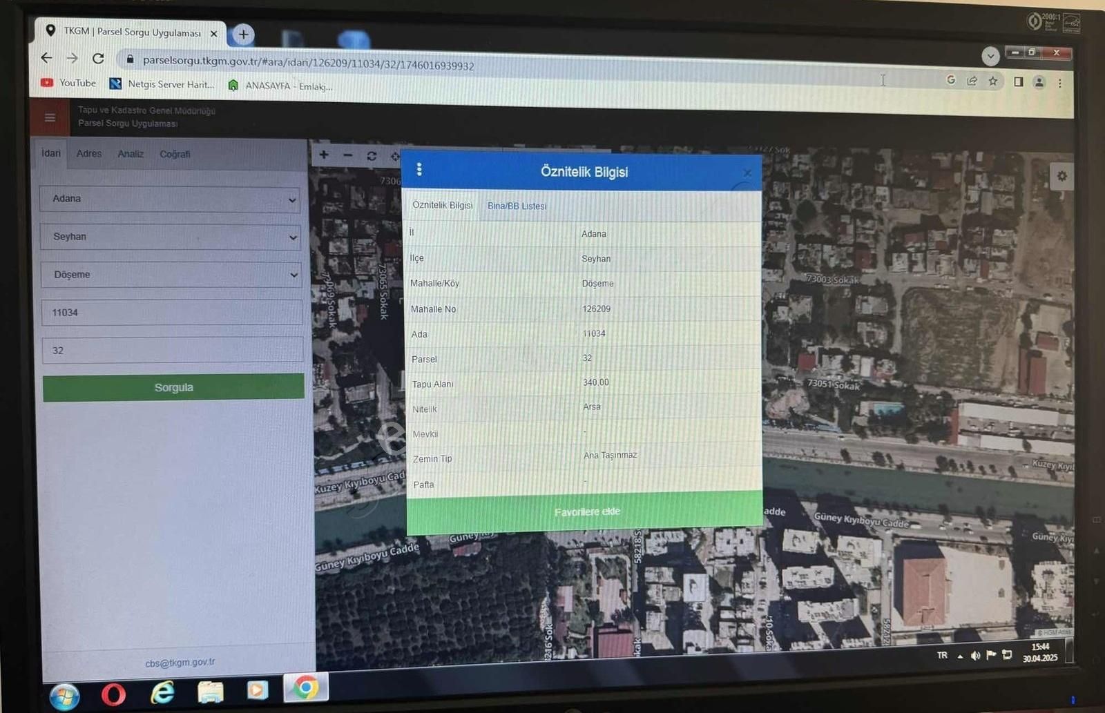 Akdeniz Okulları Karşısında Kıyıboyunda Yola Sıfır İmarlı Arsa