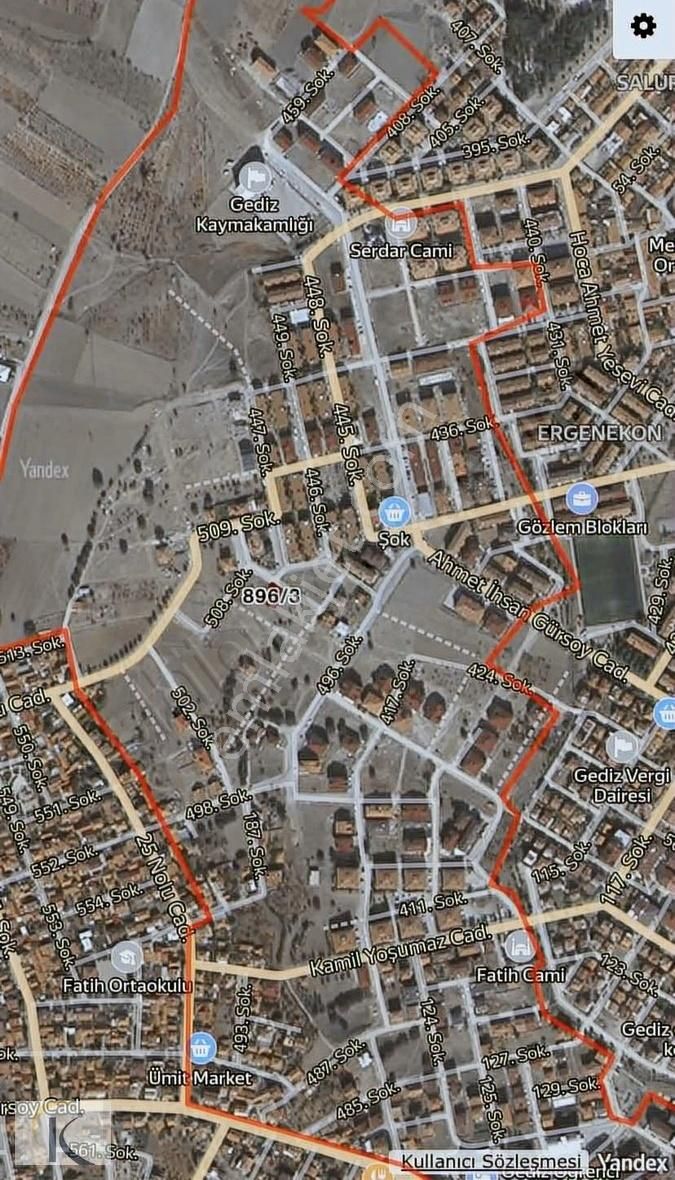 Kütahya Gediz Uluoymak Mah Satılık 279 M² Satılık Arsa