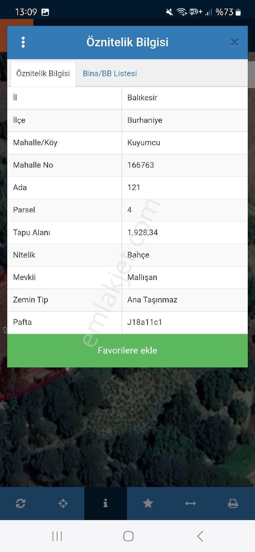 Edremit Burhaniyede Satılık Bahçe