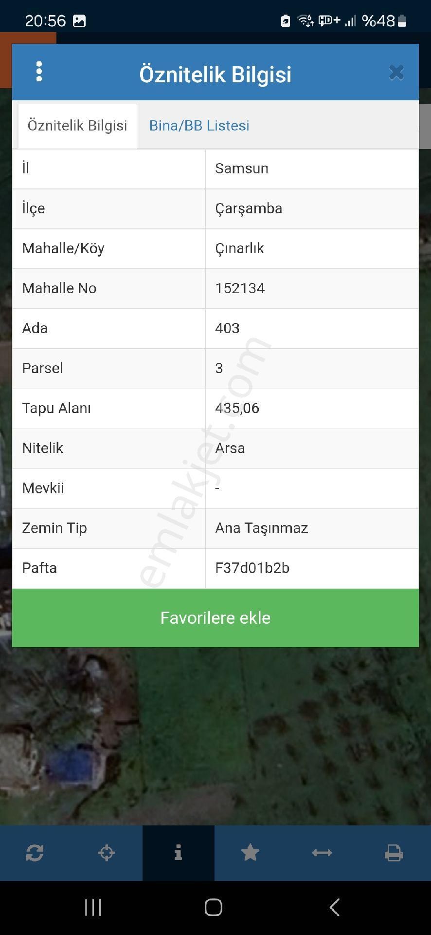 Carsamba Havaalanına Yakın 960 M2 Satılık Arsa