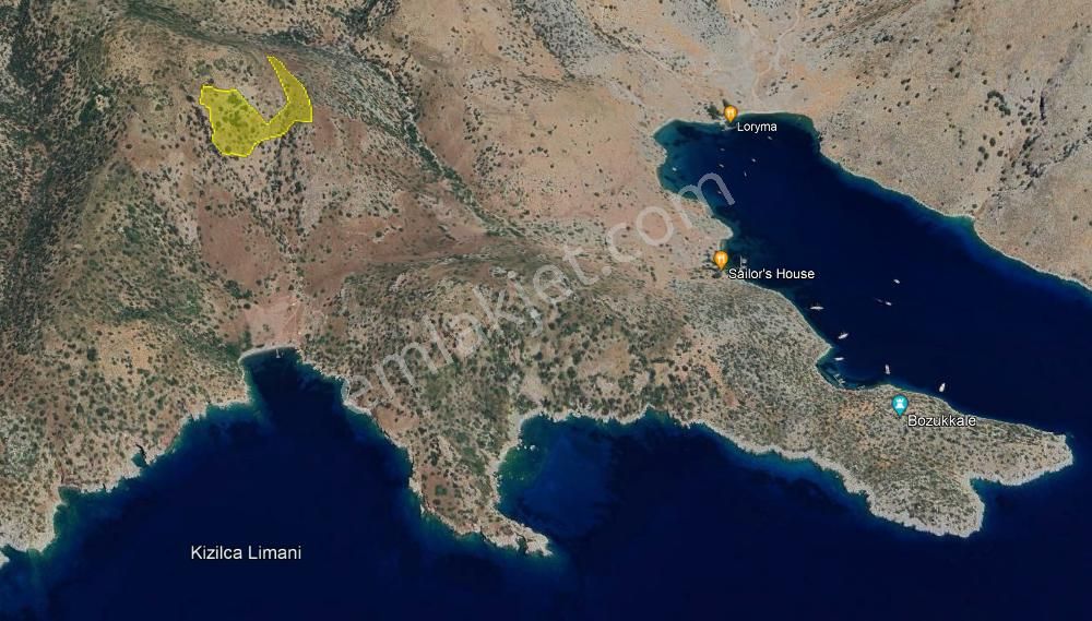 Fi Harita Gayrimenkul Kızılcakoyda Deniz Manzaralı Satılık Tarla - Görsel 3