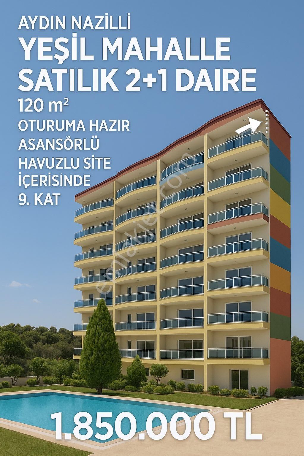 🌟 Satılık 2+1 Daire – Aydın Nazilli / Yeşil Mahalle