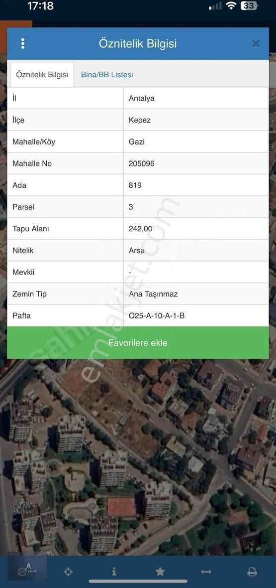 5 Kata İmarlı Satılık Arsa
