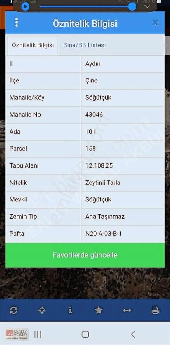 Aydın Çine Söğütçükde Fırsat Zeytinli Tarla. - Görsel 4