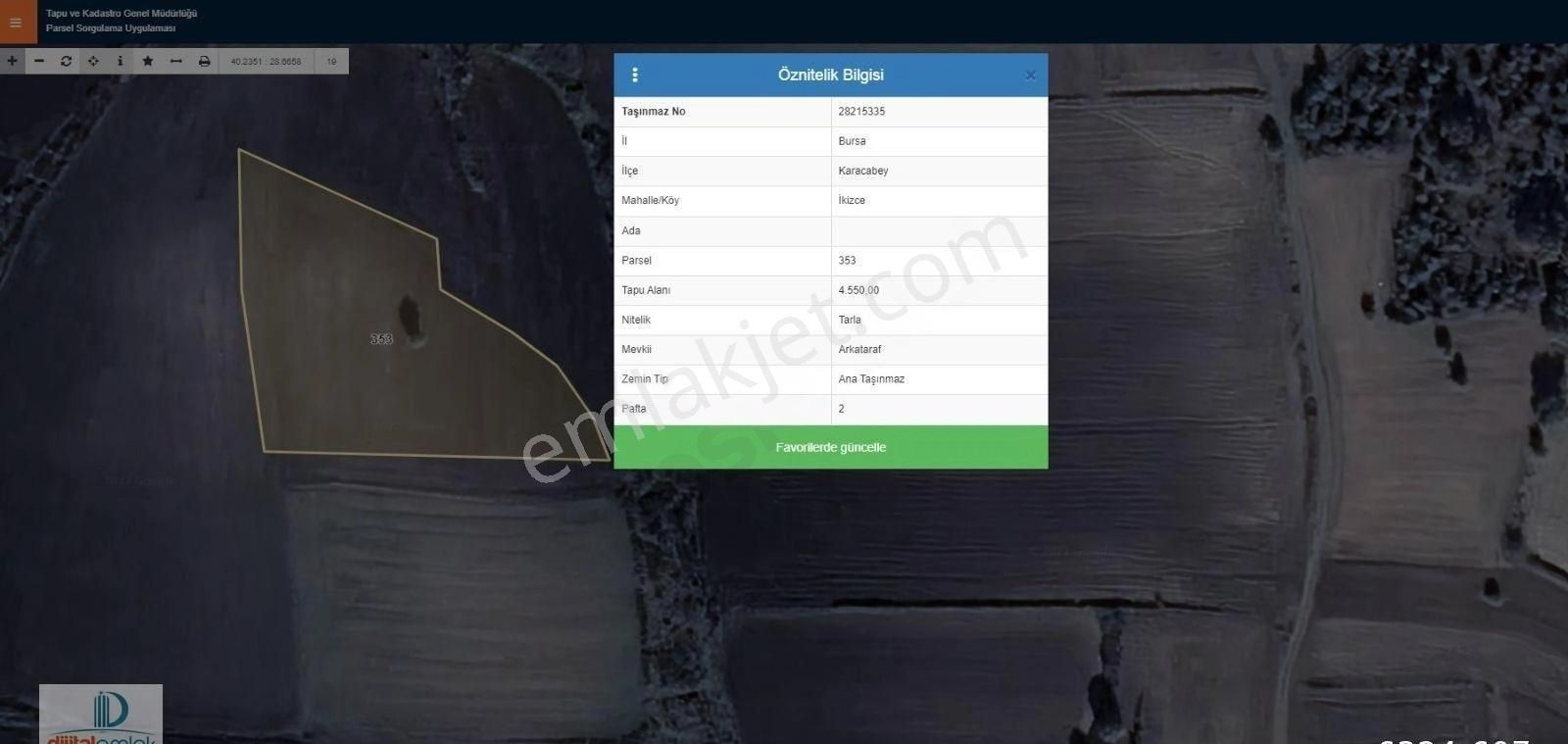Dijitalemlak'tan İkizce'de Teknosab Sınırı Yatırımlık Kıymetli Tarla. - Görsel 3