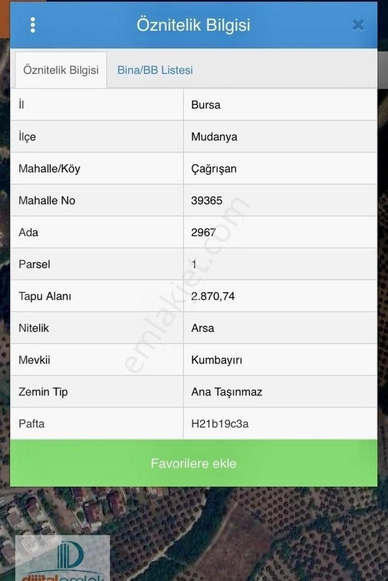 Dijitalemlak’tan Mudanya Çağrışanda 2.870 M2 Villa İmarlı Satılık Kıymetli Arsa. - Görsel 3