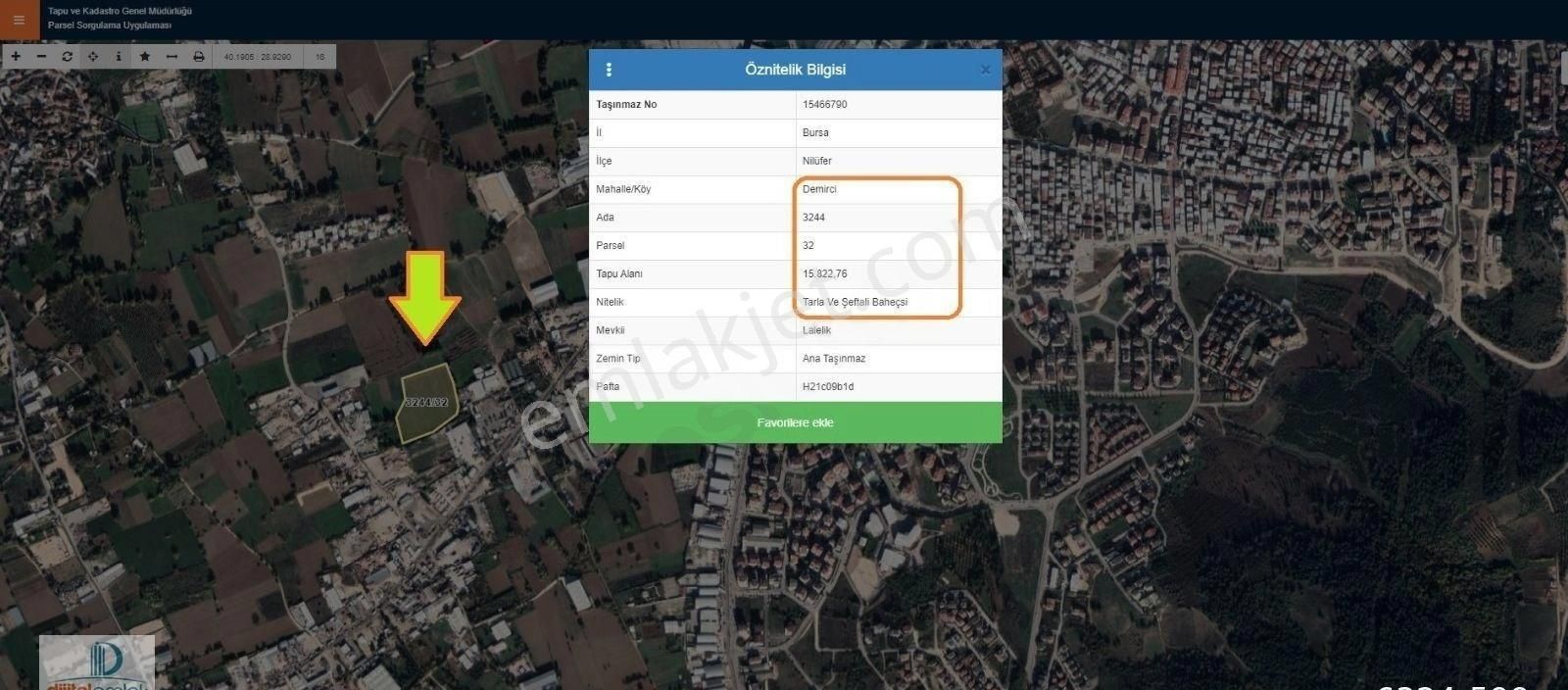 Nilüfer Demircide İmar Sınırı Yatırımlık Satılık 15.800 M2 Kıymetli Arazi. - Görsel 10