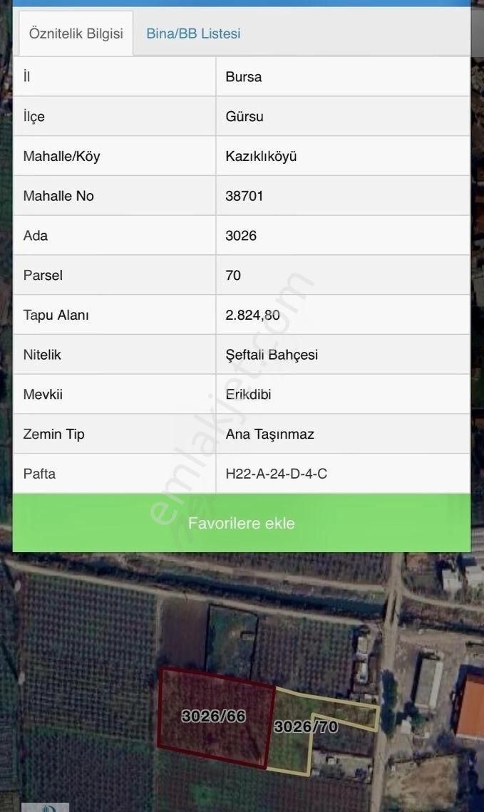 Dijitalemlak’tan Gürsu Kazıklıköyü Girişinde Asfalta Cephe Satılık 8.260 M2 Kıymetli Arazi. - Görsel 2
