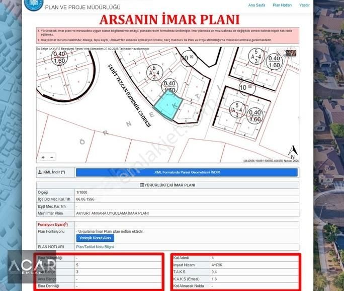 Acar Emlak'tan Şehit Tezcan Özdemir Caddesi Üzerinde 480 M2 Arsa - Görsel 4