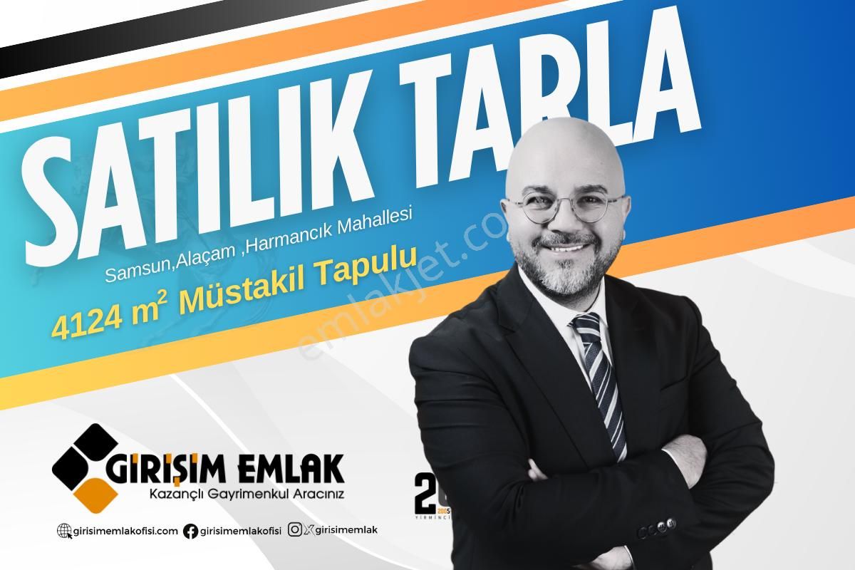 Alaçam Harmancıkta 4124 M Müstakil Tapulu Tarla