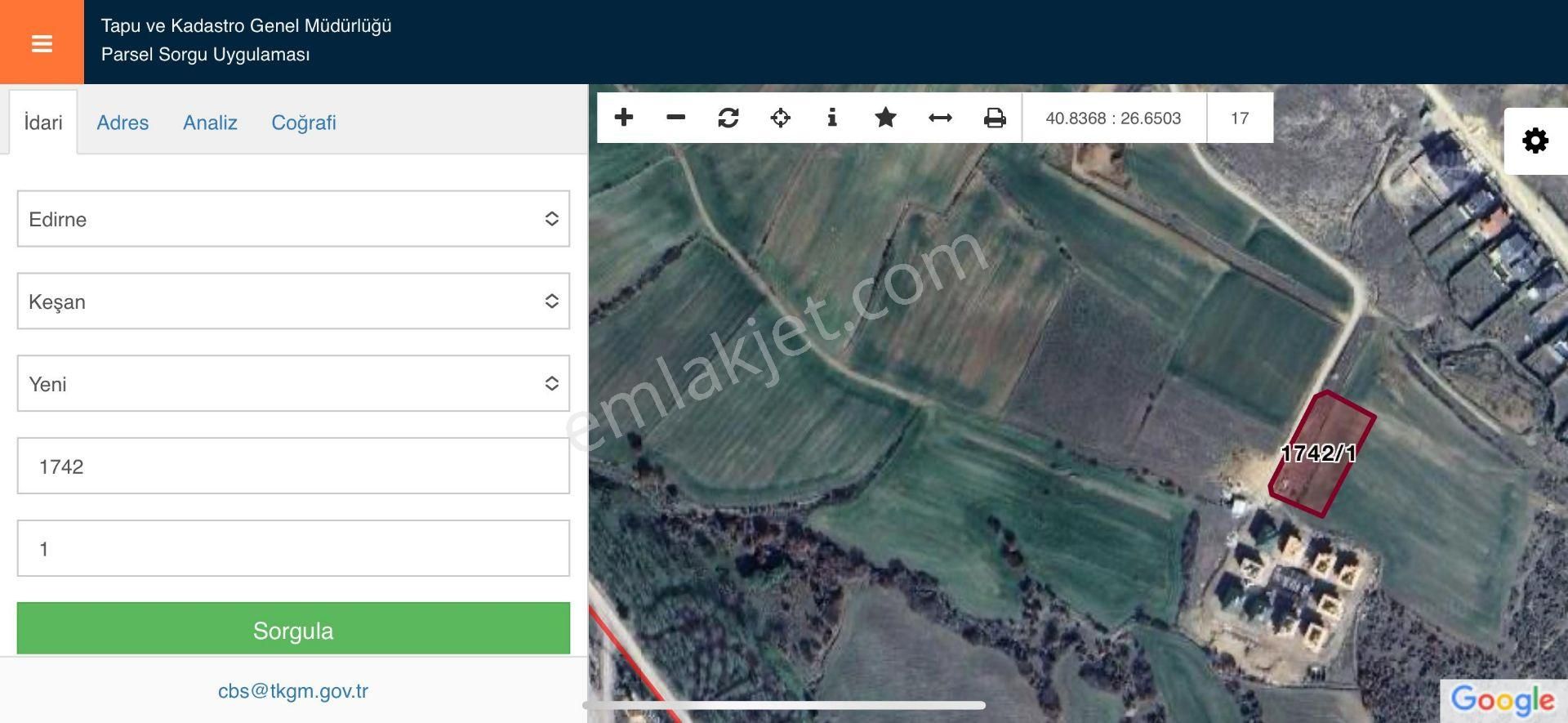 Edirne Keşan'da 3 Bir Tarafı Yol Köşe Parsel 2.039 M2 Müstakil Tapulu Arsa - Görsel 3