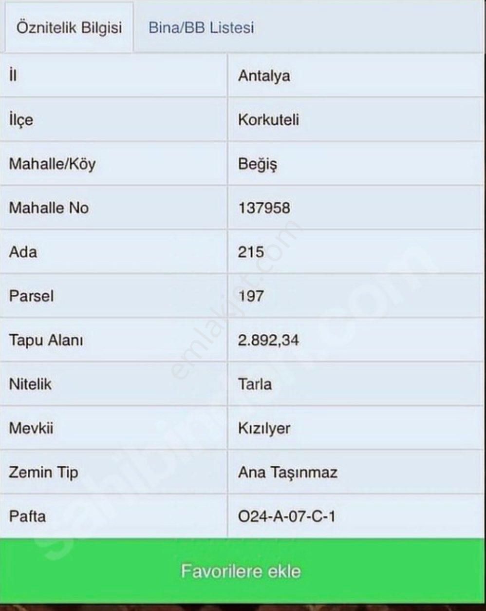Kaçırılmaz Uygun Fiyata 2892 M2 Tarla