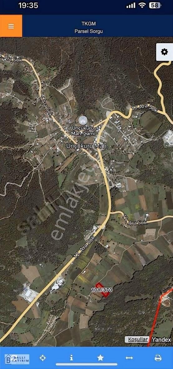 Ballı'dan Unçukurunda Satılık Yola Cephe 4500m2 Tek Tapu Tarla - Görsel 3