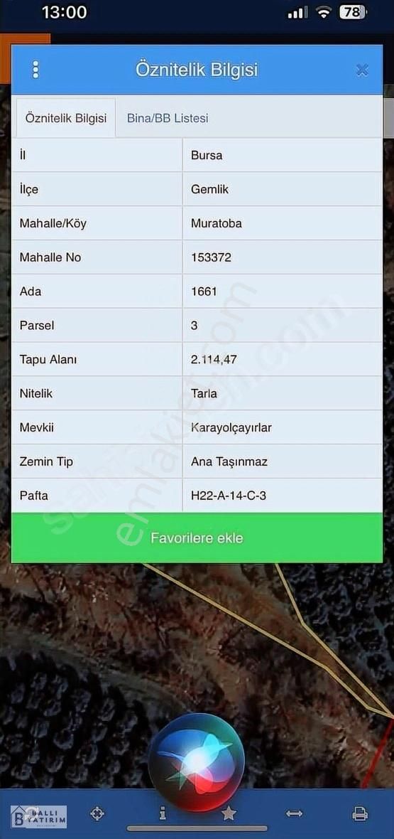 Ballı'dan Gemlik Muratobada Yatırımlık Fırsat Tek Tapu Tarla