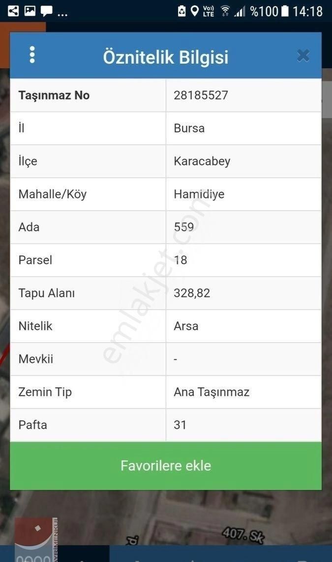 Bursa Karacabey Hamidiye De 4 Kat Konut İmarlı Satılık Arsa - Görsel 8