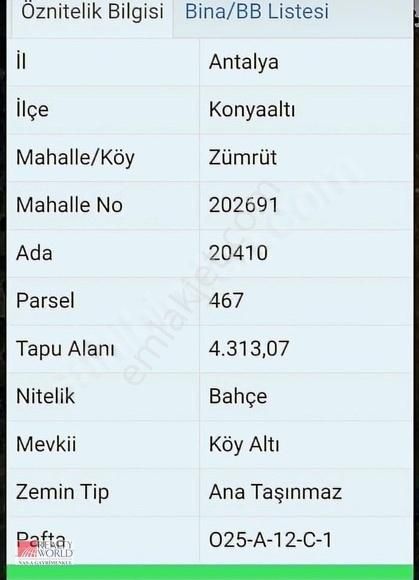 Acil Satılık ! Çakırlar Zümrüt Mahallesi 616 M2 Satılık Bahçe