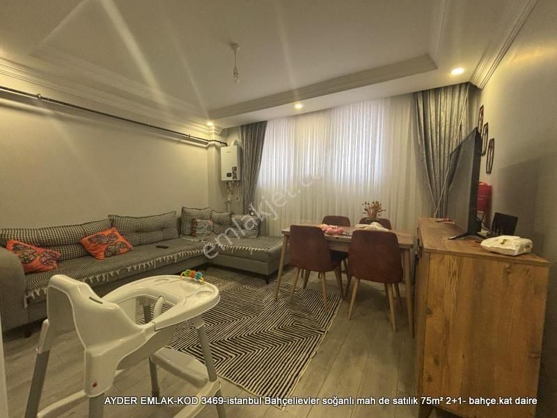 İstanbul Bahçelievler Soğanlı Mah De Satılık 75m² 2+1- Bahçe.kat Daire