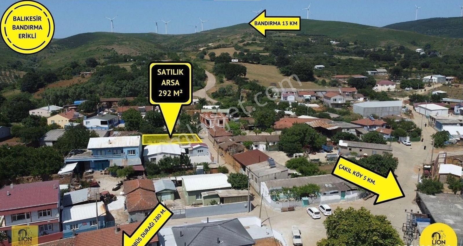 Bandırma Erikli'de 292 M² Satılık Mesken Tapulu Arsa