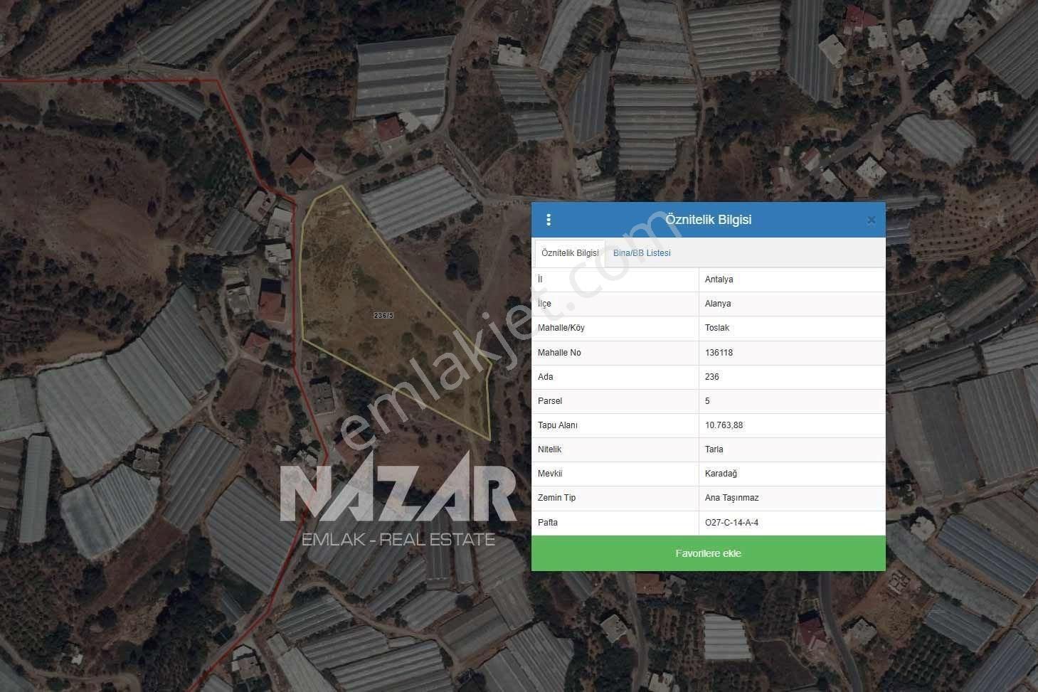 Alanya Toslak'ta Satılık 10.764 M² Tarla - Görsel 14