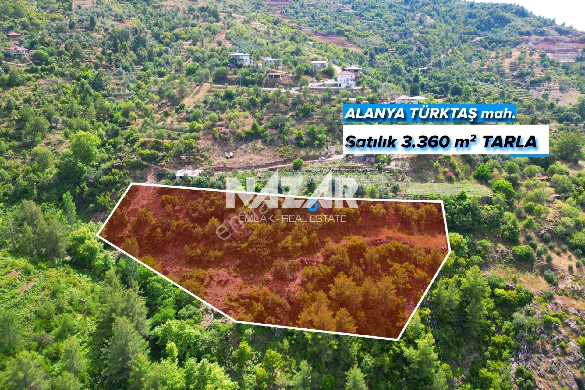 Alanya Türktaş'ta Satılık 3.360 M² Tarla