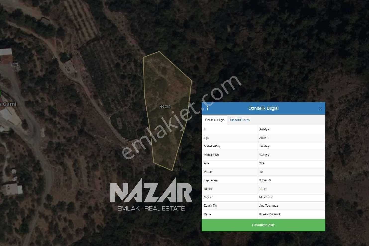 Alanya Türktaş'ta Satılık 3.360 M² Tarla - Görsel 13