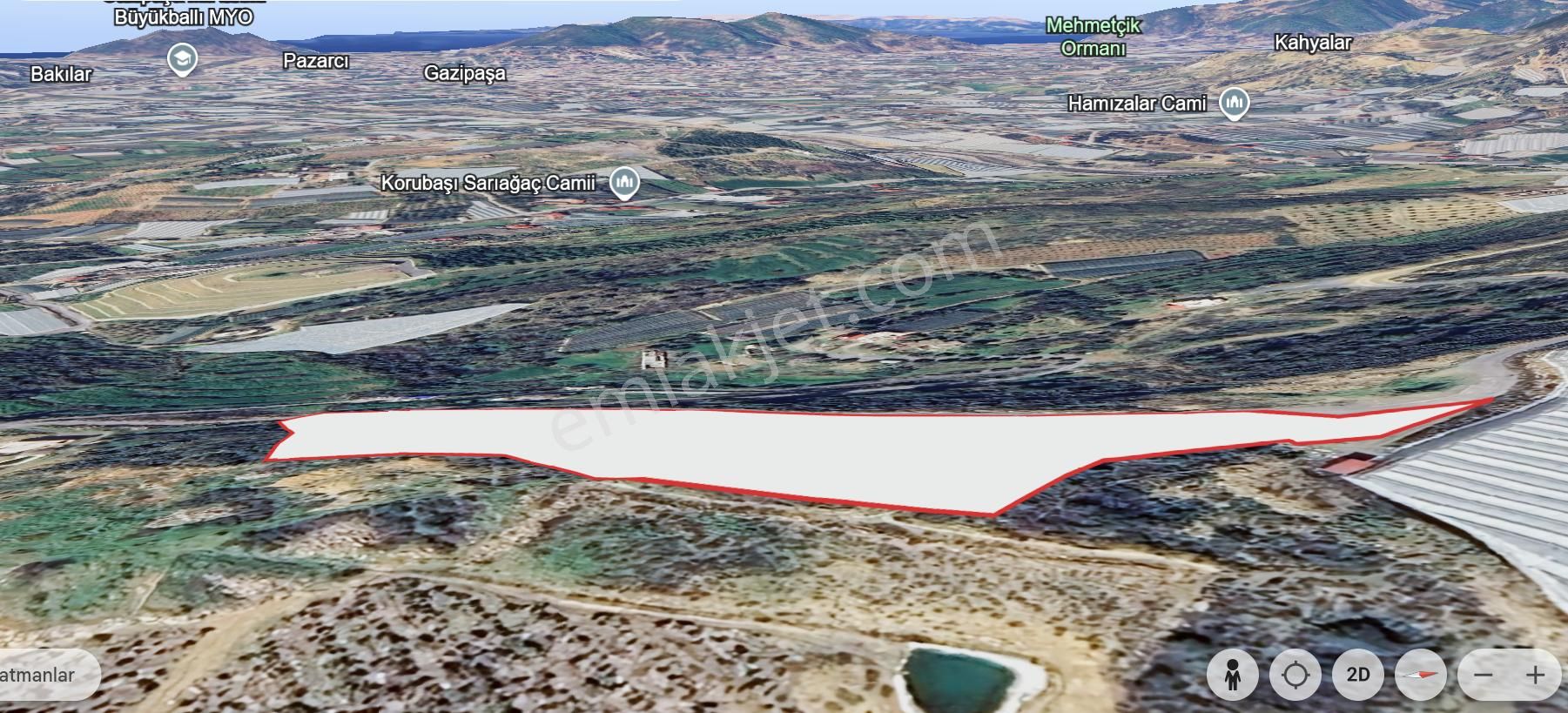 Muhteşem Konumda 1,5 Dönüm Yol Su Elektrik Olan Tarla - Görsel 8