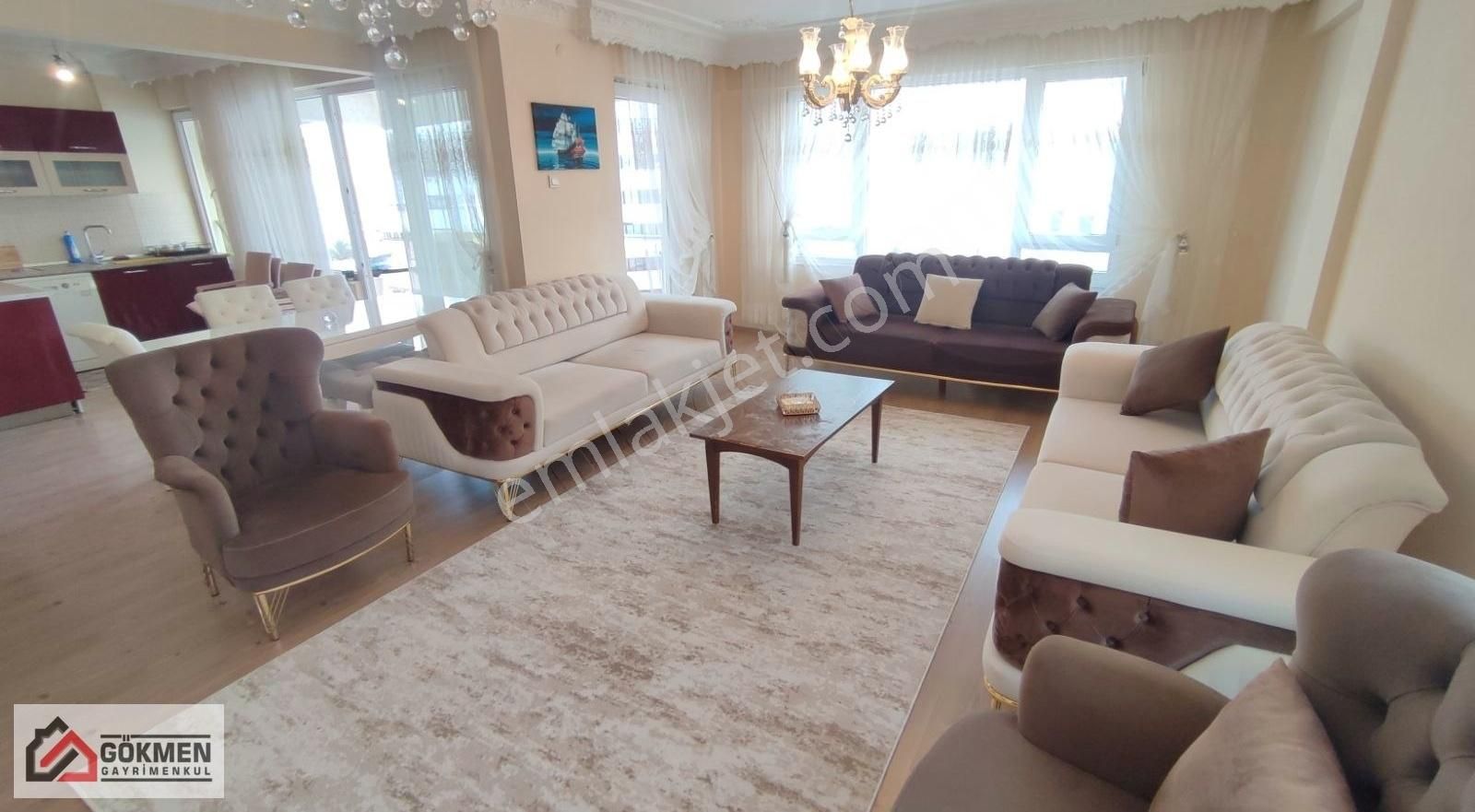 Işıklarda Kısmi Deniz Manzaralı Mobilyalı 3+1 Daire